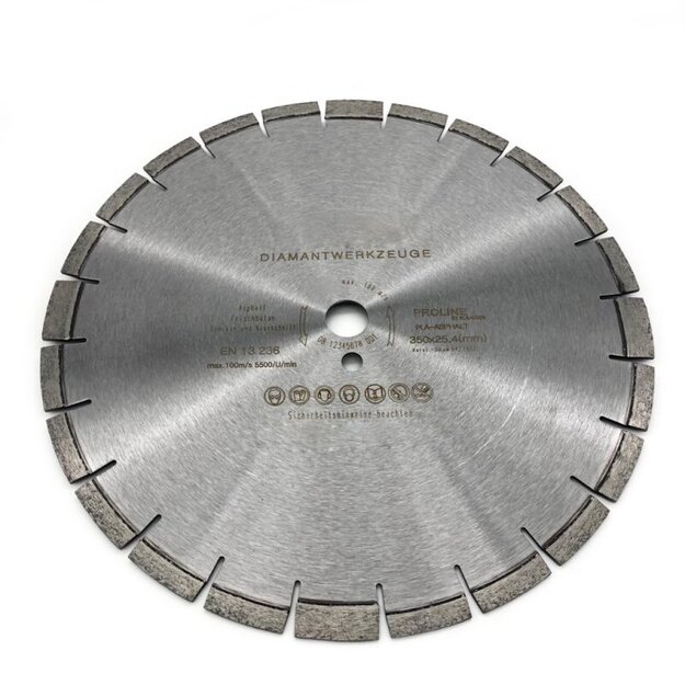 Deimantinis pjovimo diskas Ø350 mm – Baumax Premium (Asfaltui / Šviežiam betonui)