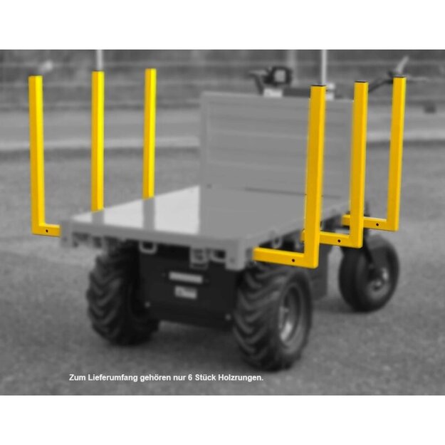 Komplektas šoninių atramų (6 vnt.) RDe550P mini savivarčiui su kėbulu